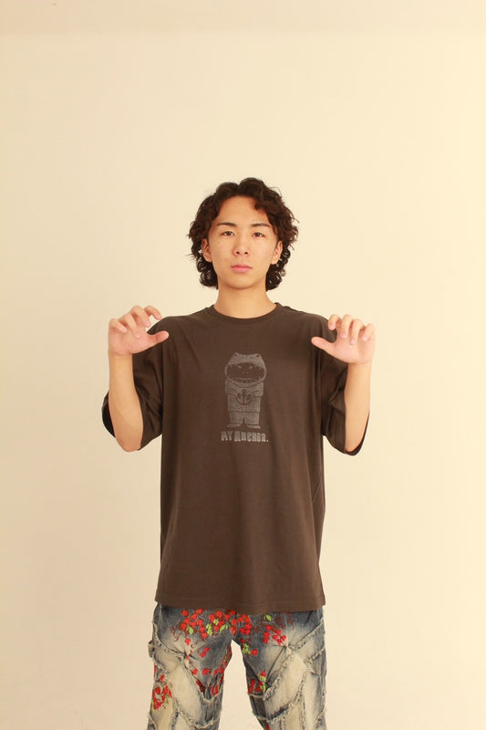 ティラノ グラフィックTシャツ (charcoal)