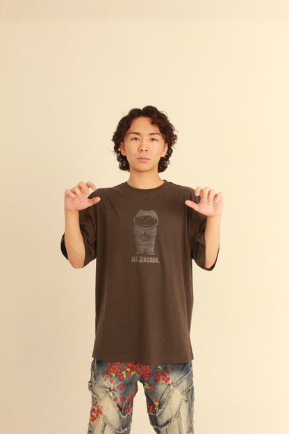 ティラノ　グラフィックTシャツ　(charcoal)