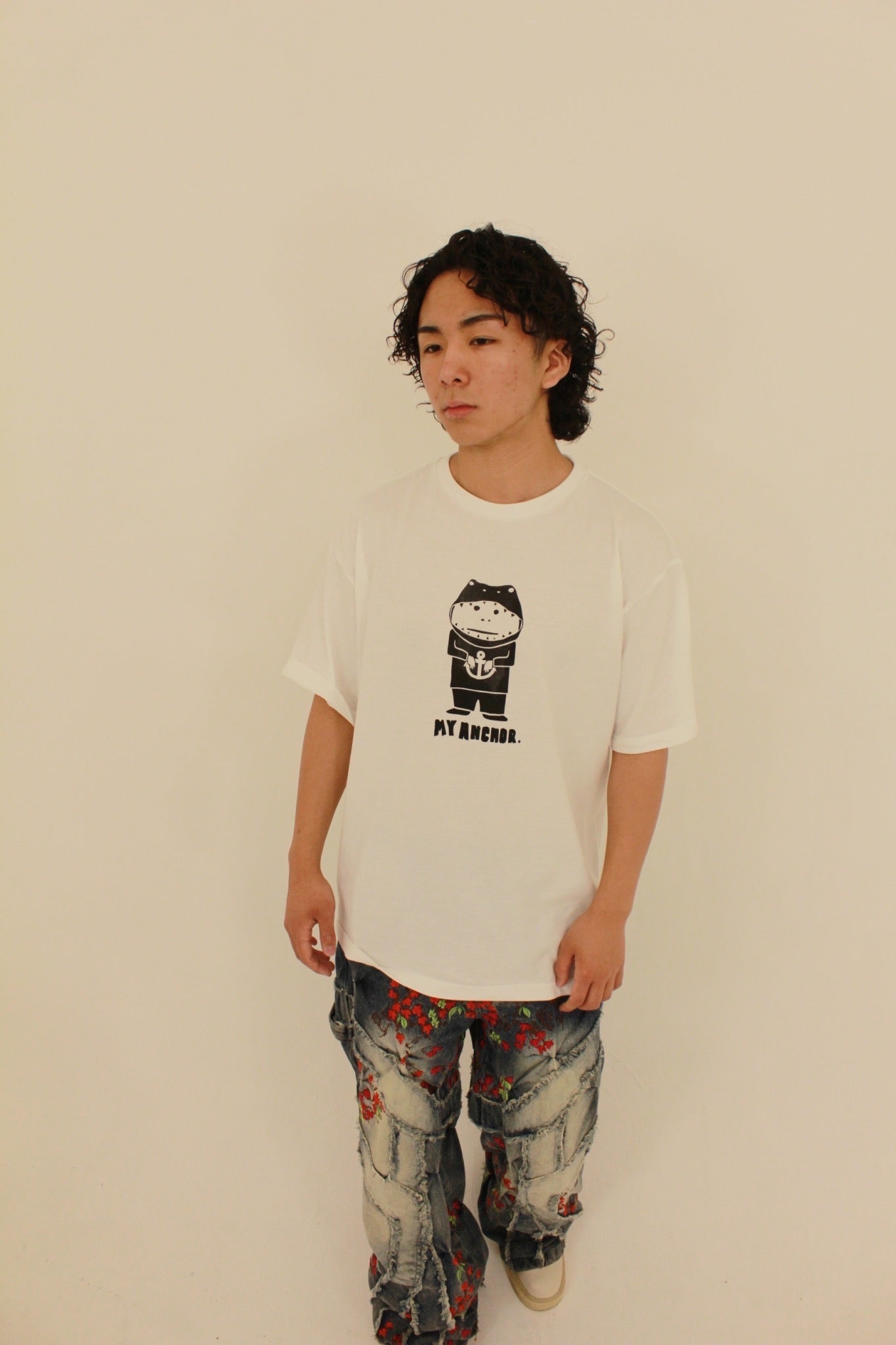 ティラノ　グラフィックTシャツ (white)